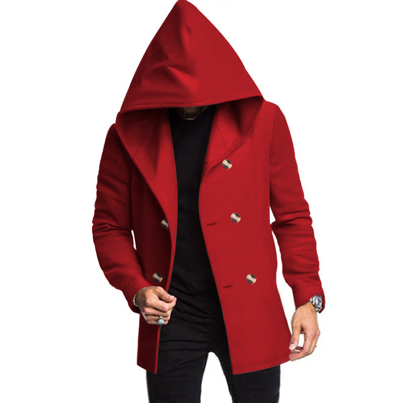 men's classic mid-lenth slim fit jacket-european style \ warm & comfortable