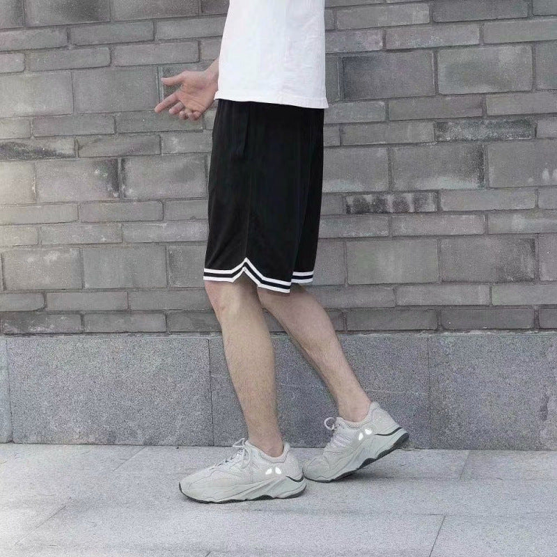 Breathable Basketball Shorts for Men, Summer Loose Quick-Dry Sports Shorts, Over-The-Knee Large Shorts, Running Training Basketball Wear, Five-Point Shorts