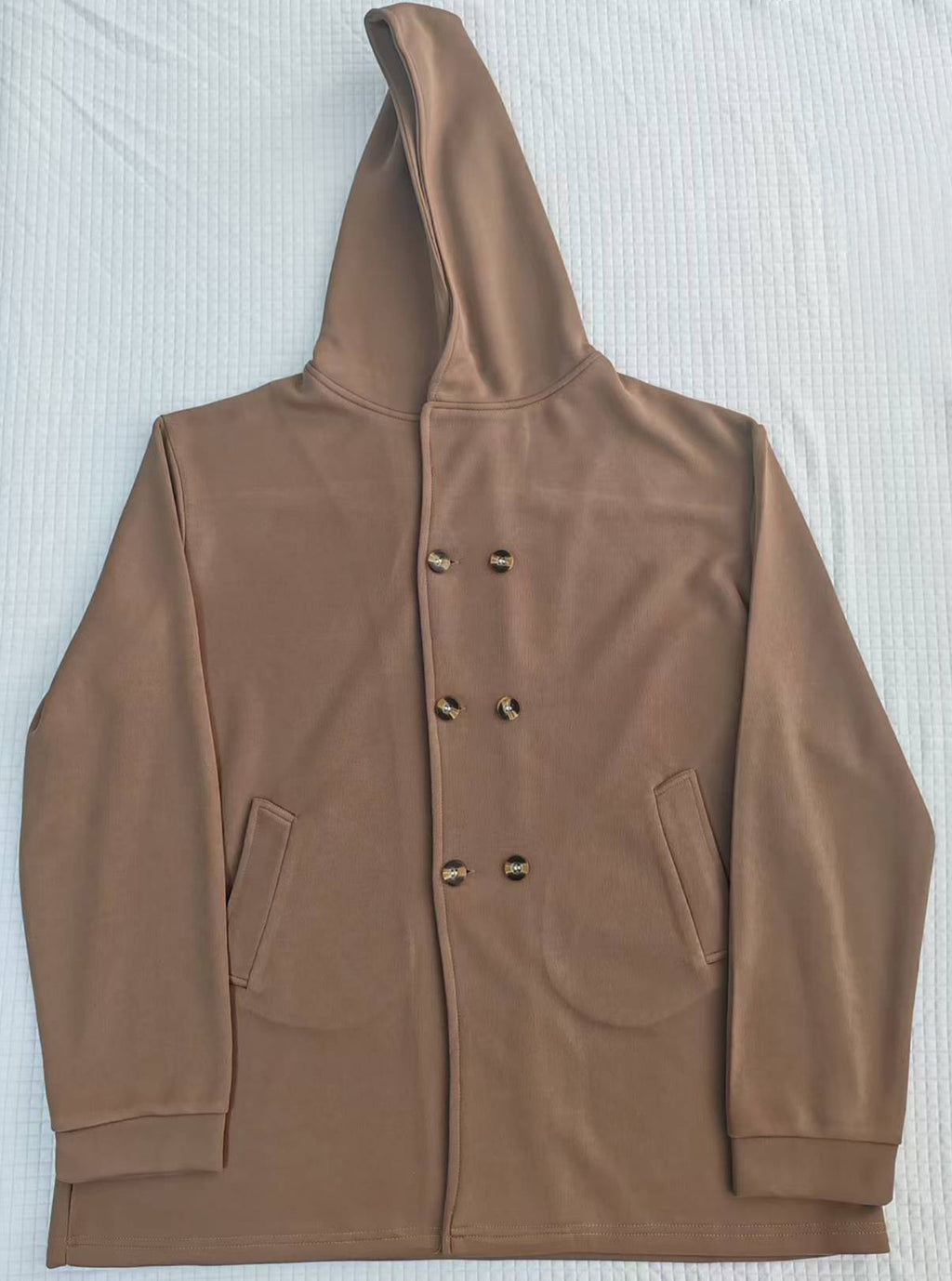 New Cross-Border Amazon Classic Mid-Length Slim-Fit Jacket European and American Foreign Trade Solid Color Casual Hooded Windbreaker for Men