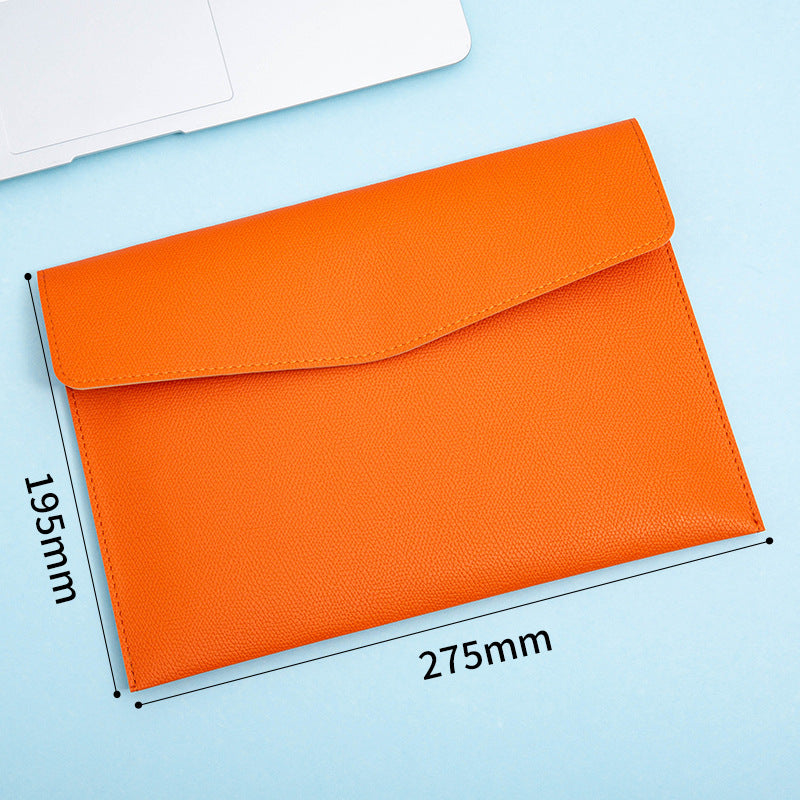 A4 leather file bag with portable A5 briefcase file bag advertising file bag custom contract bag printable logo