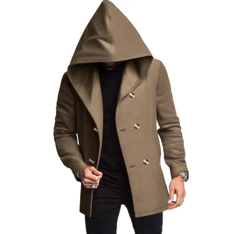 men's classic mid-lenth slim fit jacket-european style \ warm & comfortable