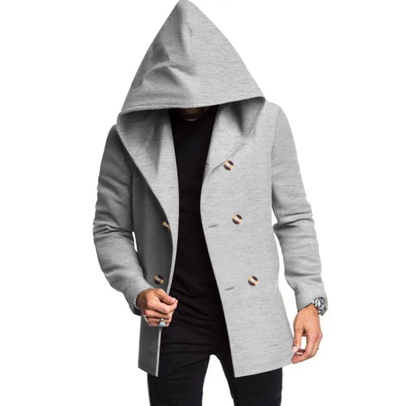 men's classic mid-lenth slim fit jacket-european style \ warm & comfortable