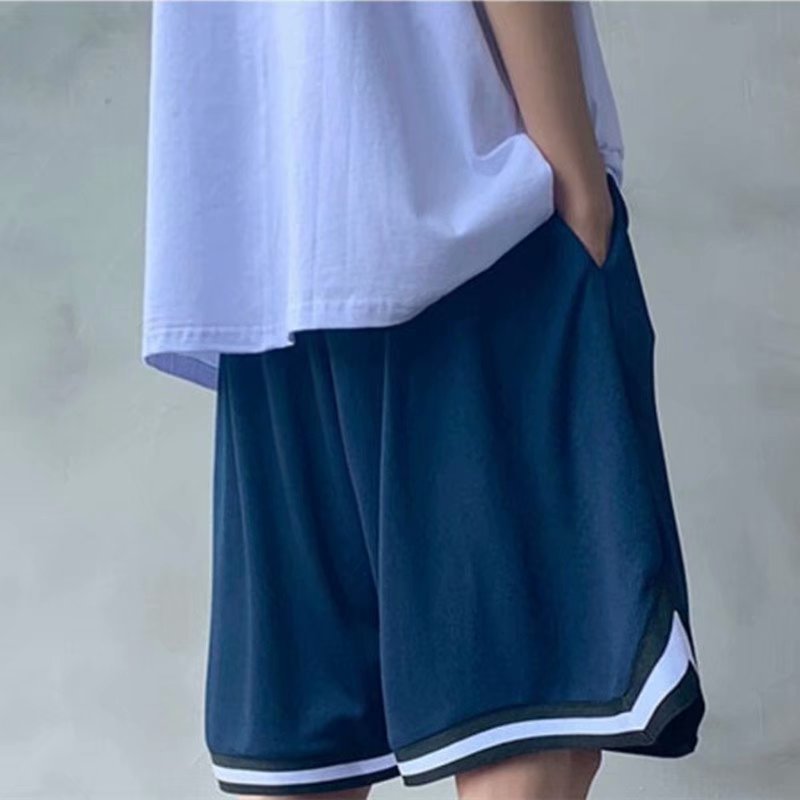Breathable Basketball Shorts for Men, Summer Loose Quick-Dry Sports Shorts, Over-The-Knee Large Shorts, Running Training Basketball Wear, Five-Point Shorts