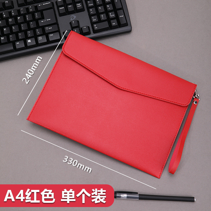 A4 leather file bag with portable A5 briefcase file bag advertising file bag custom contract bag printable logo