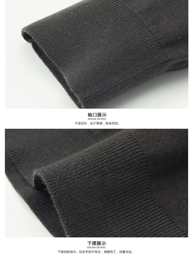 2025 New Half-Turtleneck Knit Sweater Long-Sleeve T-Shirt for Men, Spring and Autumn New Wool Sweater, Base Layer Sweater for Dad