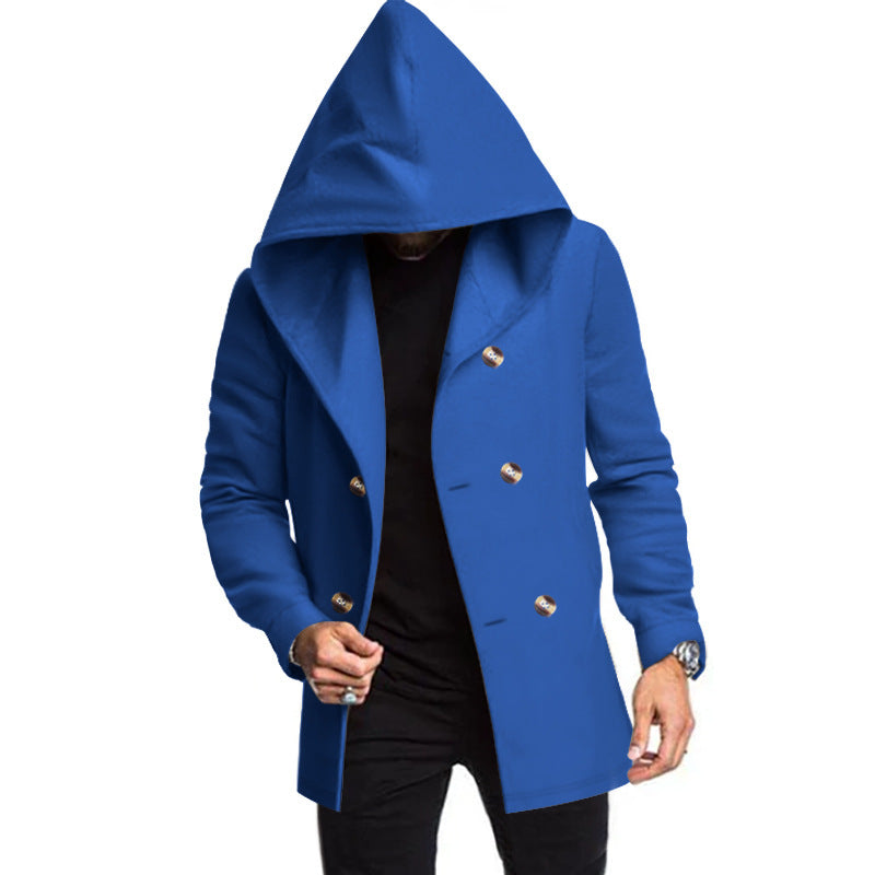 men's classic mid-lenth slim fit jacket-european style \ warm & comfortable