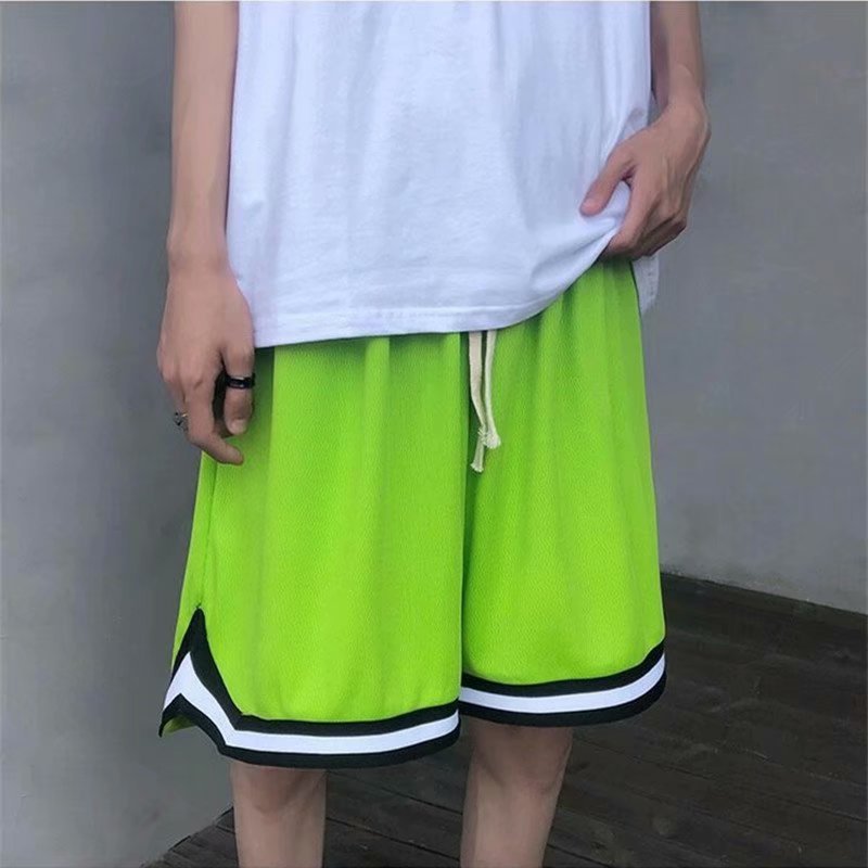 Breathable Basketball Shorts for Men, Summer Loose Quick-Dry Sports Shorts, Over-The-Knee Large Shorts, Running Training Basketball Wear, Five-Point Shorts