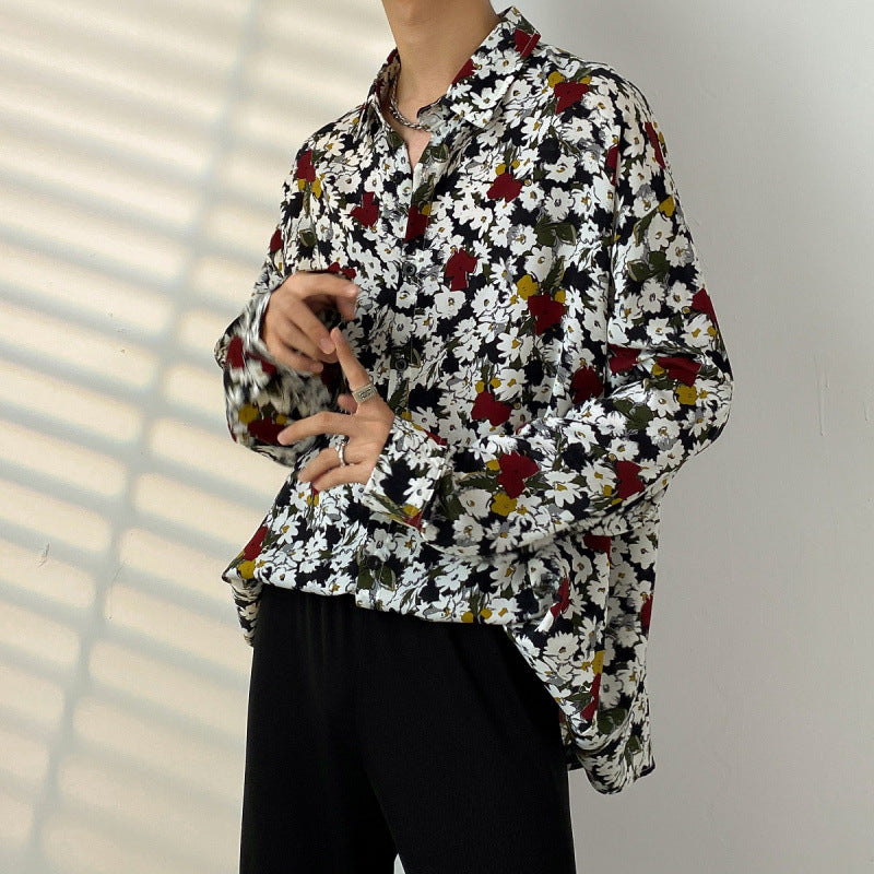 Men's Casual long sleeve shirt - lightweight button-up for spring & autumn.