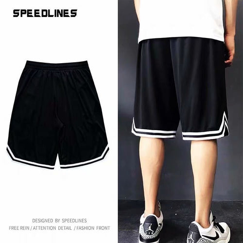 Breathable Basketball Shorts for Men, Summer Loose Quick-Dry Sports Shorts, Over-The-Knee Large Shorts, Running Training Basketball Wear, Five-Point Shorts