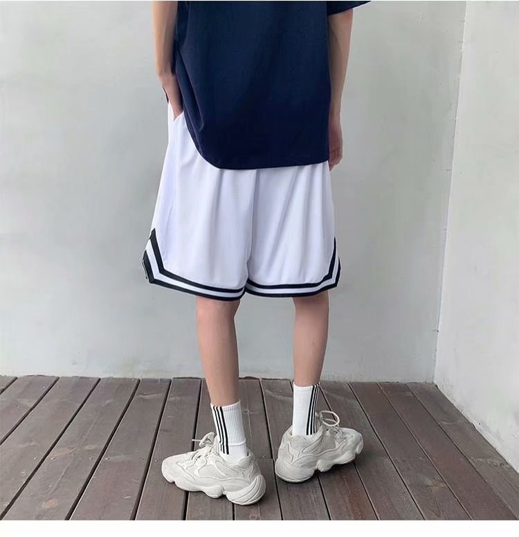 Breathable Basketball Shorts for Men, Summer Loose Quick-Dry Sports Shorts, Over-The-Knee Large Shorts, Running Training Basketball Wear, Five-Point Shorts