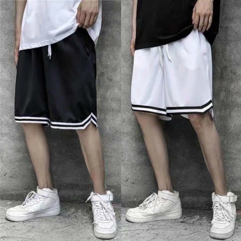 Breathable Basketball Shorts for Men, Summer Loose Quick-Dry Sports Shorts, Over-The-Knee Large Shorts, Running Training Basketball Wear, Five-Point Shorts