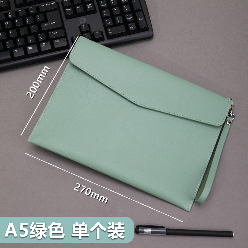 A4 leather file bag with portable A5 briefcase file bag advertising file bag custom contract bag printable logo