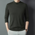 2025 New Half-Turtleneck Knit Sweater Long-Sleeve T-Shirt for Men, Spring and Autumn New Wool Sweater, Base Layer Sweater for Dad